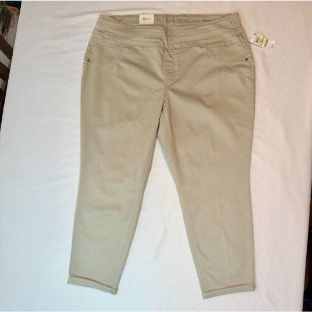 NWT Style & Co tan ankle pants. Size 18W